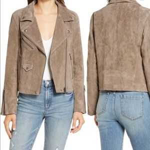 BlankNYC Vital Signs Suede Moto Jacket, Small